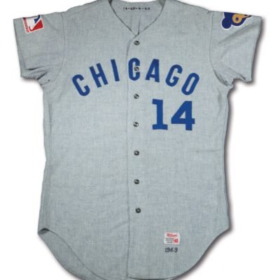 1969 Ernie Banks Chicago Cubs Game Worn & Photo- Matched Road Jersey- Sourced Directly From Cubs