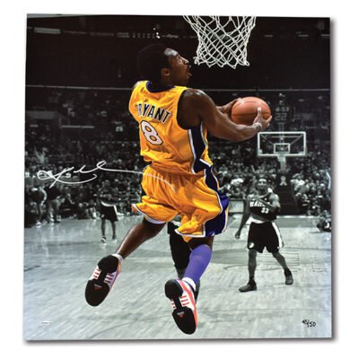 Kobe Bryant Beautifully Autographed 24x36 Canvas Print From Lakers' 2001-02 Three-Peat Season - Le 45/50