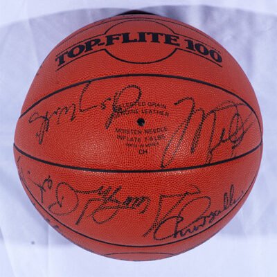 1992 Olympic Dream Team Signed Spalding Basketball with 16 Autographs INCL. All Players & Coaches