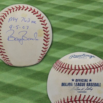 The Ball By Barry Bonds For His 762nd & Final Career Home Run To Establish MLB’s